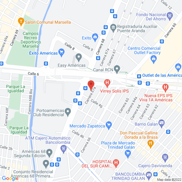 Mapa de Interflex De Colombia