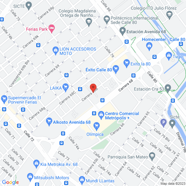 Mapa de Asesora Lactancia Dra Gina Marcela Bohorquez