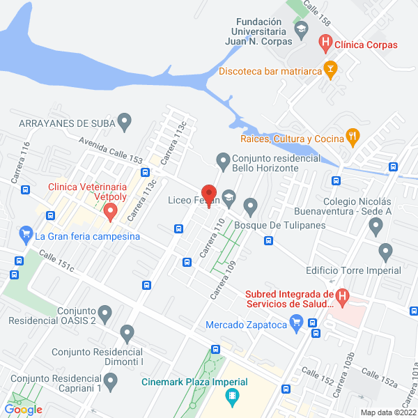 Mapa de La Fundación Azul