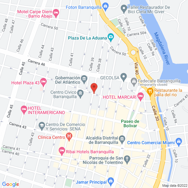 Map of Consejo Distrital De Barranquilla