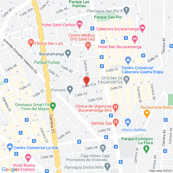 Map of Unidad De Otorrinolaringología