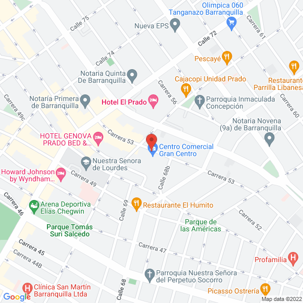 Map of Unilever Andina Colombia Ltda.