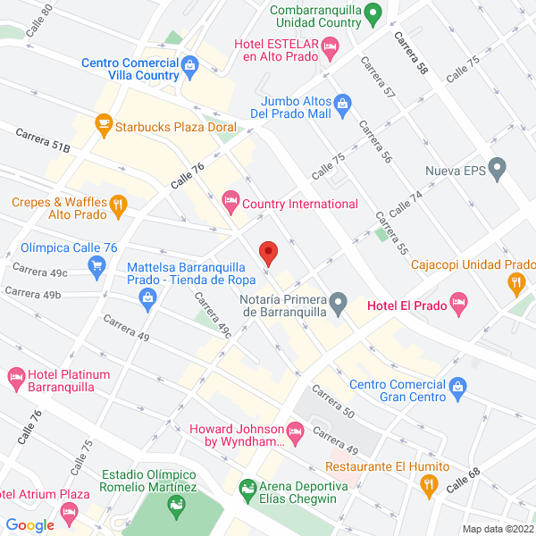 Map of Riquett Abogados Asociados Ltda.