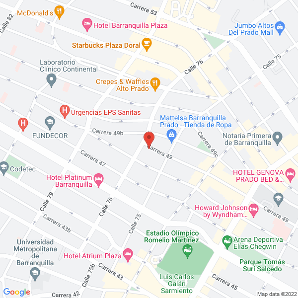 Map of Uribe Dental Laboratorío
