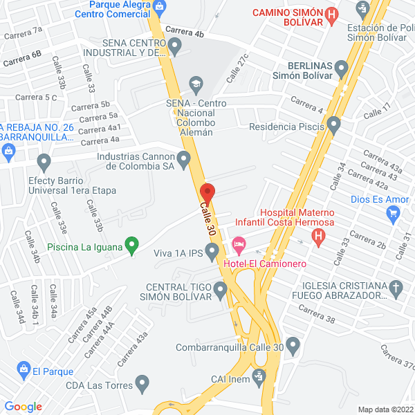 Map of Transportes El Caimán Ltda.