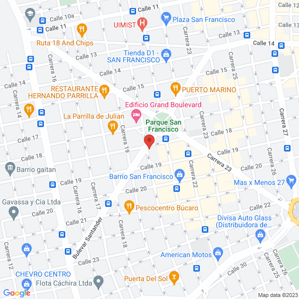 Map of Transportes Villa Del Rosario S.A.