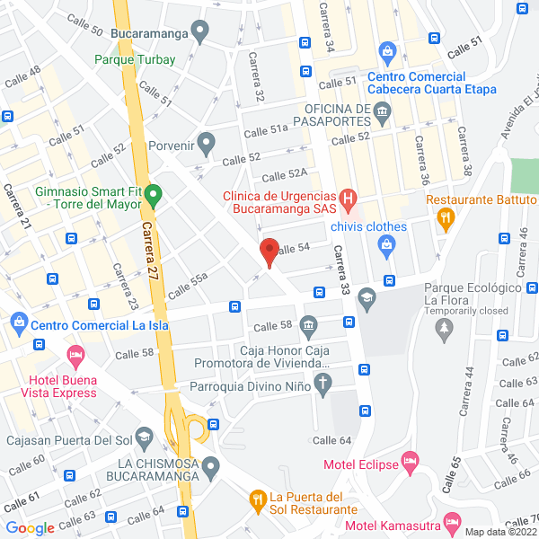 Map of Clínica Metropolitana De Bucaramanga S.A.