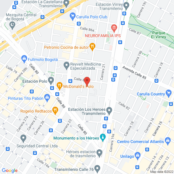 Mapa de Veterinaria Especializada Ltda.