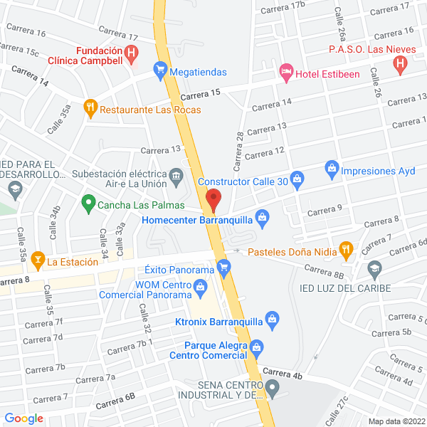 Map of Vpl Barranquilla