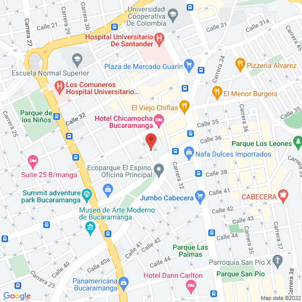 Map of Welcome Bucaramanga