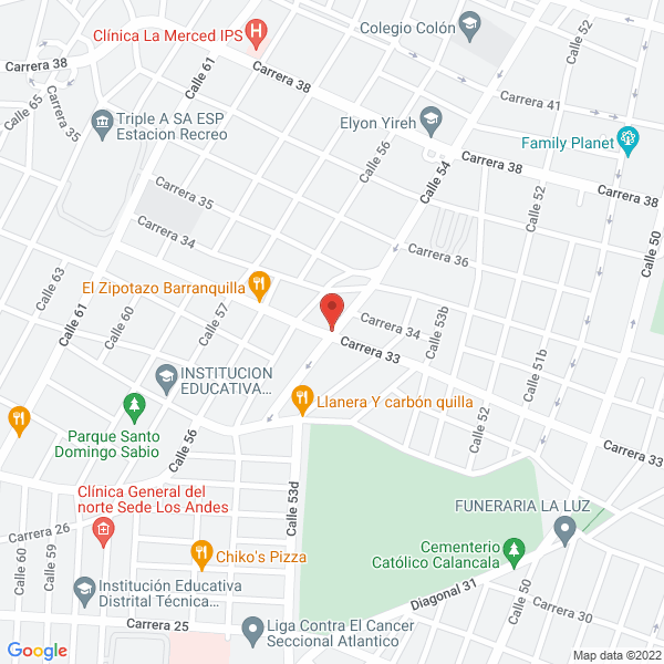 Map of Restaurante El Punto Criollo