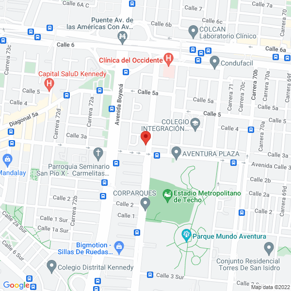 Mapa de Restaurante Tolima Donde Pablo