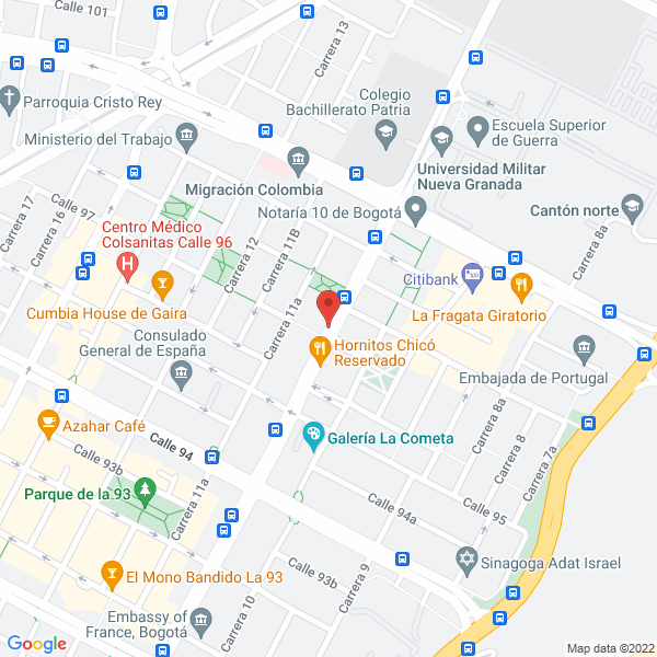 Mapa de Consultorio Odontológico Dra, Sara Parada