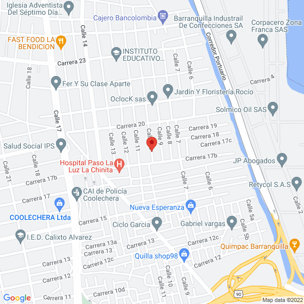 Map of Central De Aluminio Amc S.A.S.