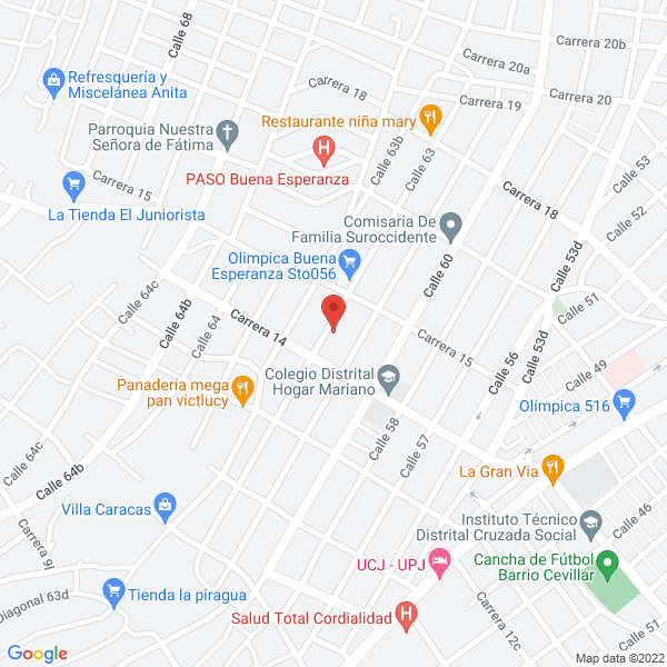 Map of Tierra Santa S.A.S.