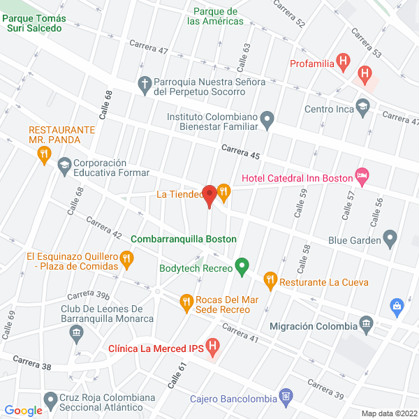 Map of Tango Juices