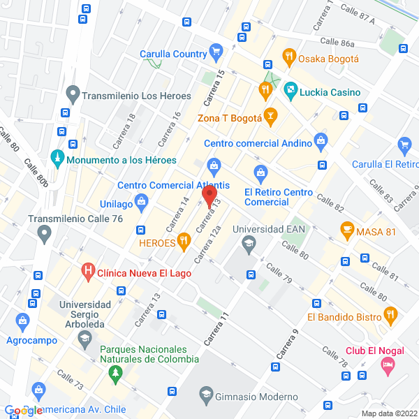 Mapa de Tanning Club