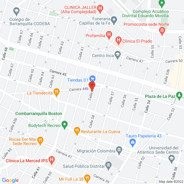 Map of Fiberglass Todo Techo