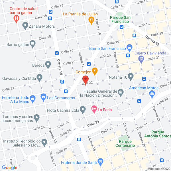 Map of Transportes Herrera & Cía. Ltda. Bucaramanga