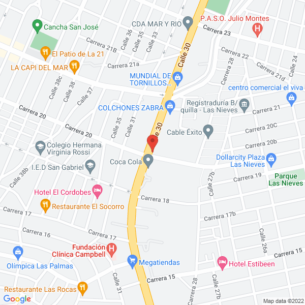 Map of Tapón Corona De Colombia S.A.