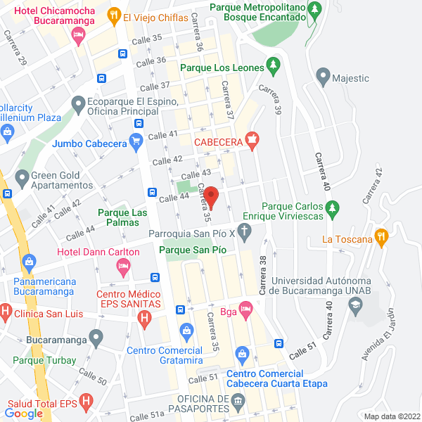 Map of Piñateria Party Express