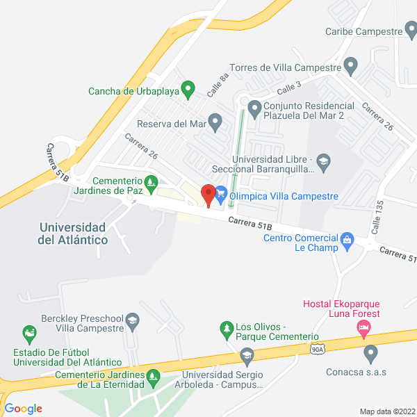 Map of Representaciones Narvel S.A.S.