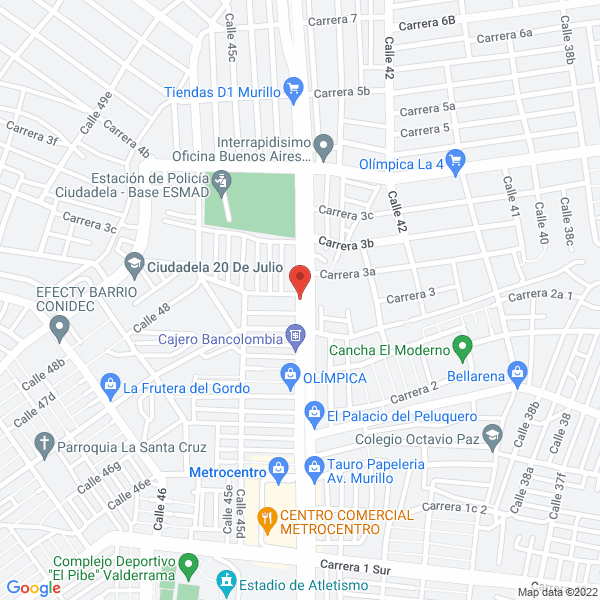Map of Salón De Eventos La Mona