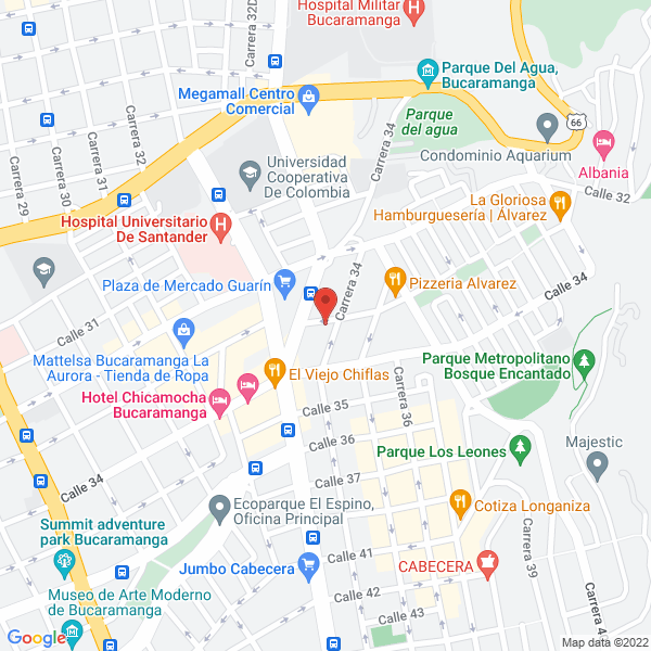 Map of Cellmóvil Comunicaciones Bucaramanga