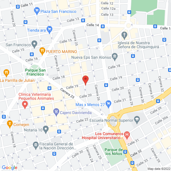 Map of Dotaciones Y Proveedores Empresariales