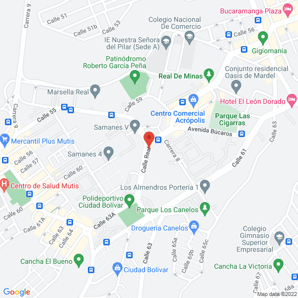 Map of Club Deportivo Panteras