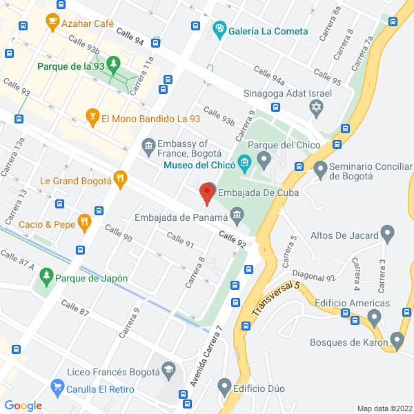 Map of Embajada De La República De Cuba
