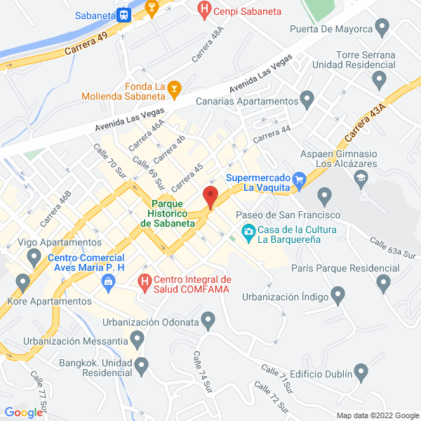 Mapa de Ferretería Bombay