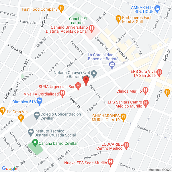 Map of Ferretería Depósitos Jaibe