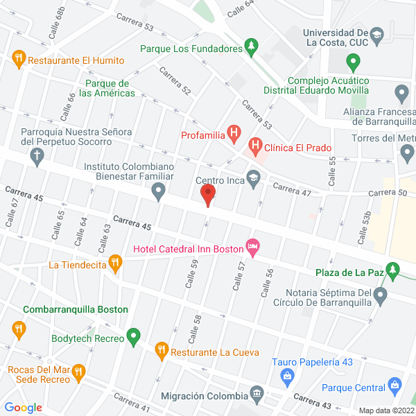 Map of Fundación Médica Integral De La Costa