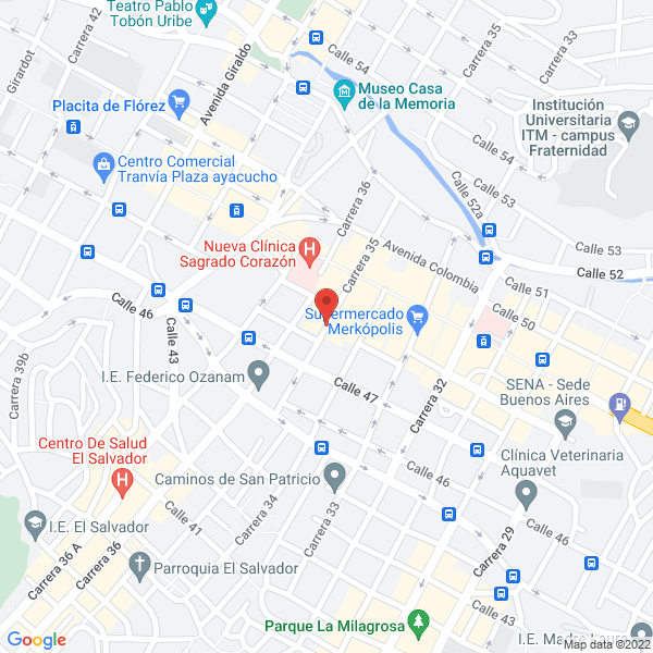 Mapa de Fundación Mujer Paisa