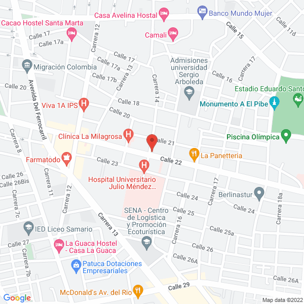 Map of Fundación Otorrinolaringológica Del Magdalena