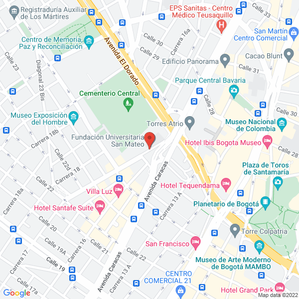 Mapa de Fundacion Universitaria San Mateo - Fus -
