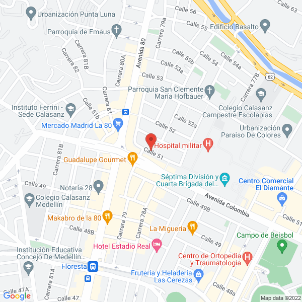 Mapa de Ips Luisa Fernanda - Rehabilitacion Integral- SA
