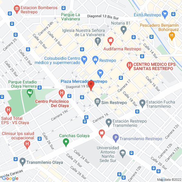 Mapa de Globalquímicos Ltda.