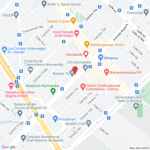 Mapa de Gnv Colombiana Automotriz Ltda