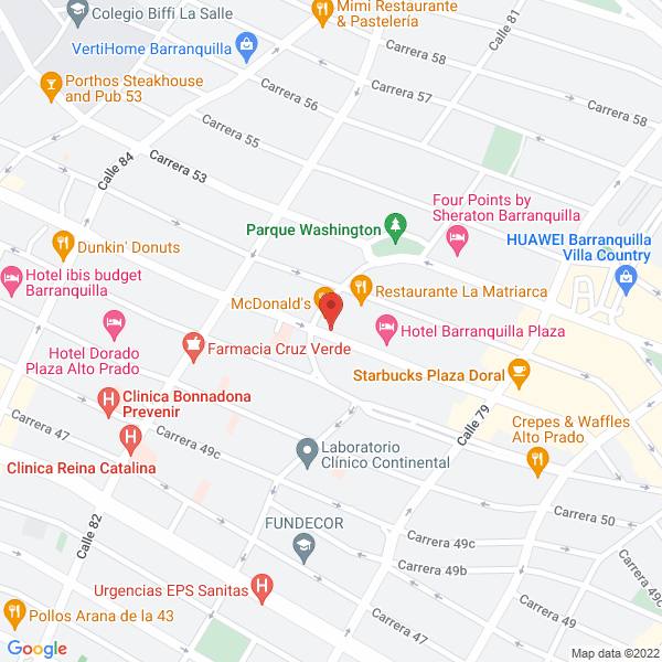 Map of Hotel Barranquilla Plaza