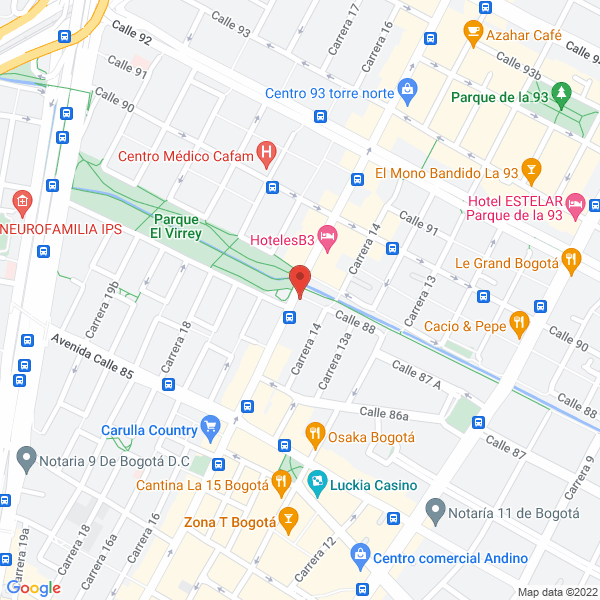 Mapa de Hotel Bogota Virrey