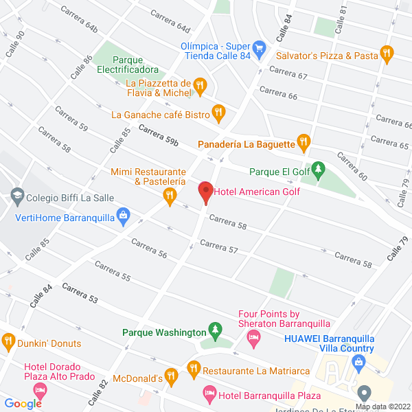 Map of Hotel America Golt
