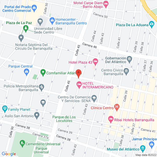 Map of Hotel Horizonte