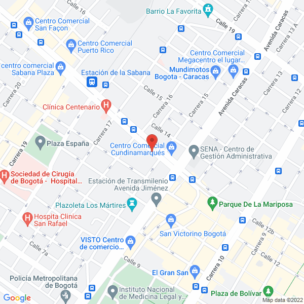 Mapa de Importadora Y Comercializadora Ceyegir Ltda.