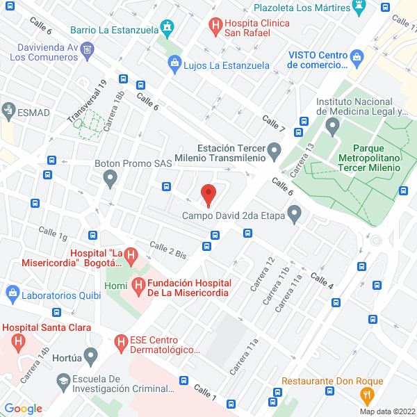 Mapa de Instituto Distrital Para La Proteccion De La Niñez Y La Juventud