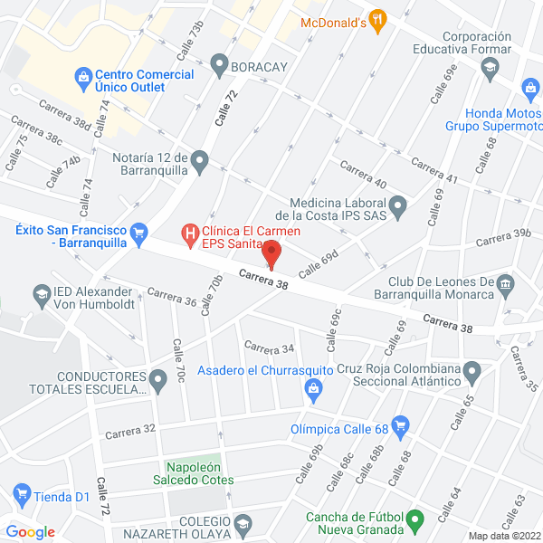 Map of Instituto Experimental Del Atlántico José C.