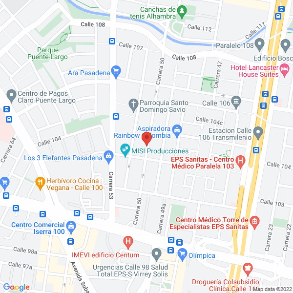 Mapa de J R V Y Cía. Ltda. Representantes De Seguros