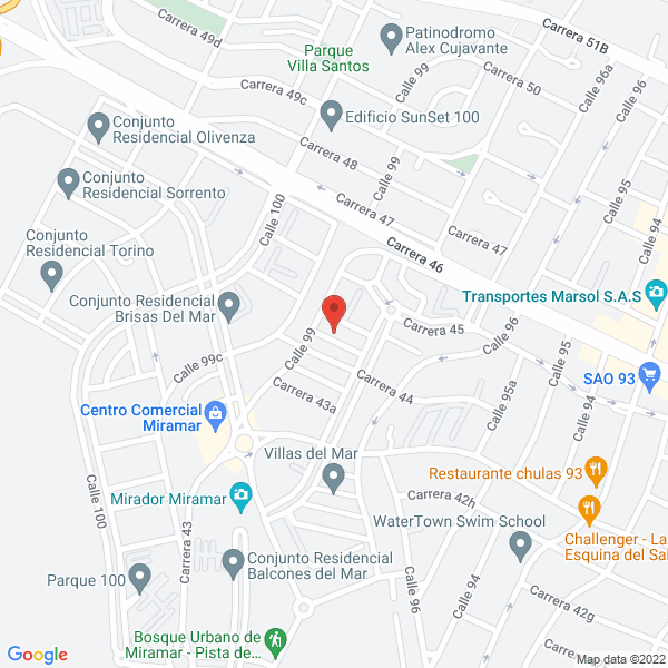 Map of J. A. S. G Y Cúa. Ltda.