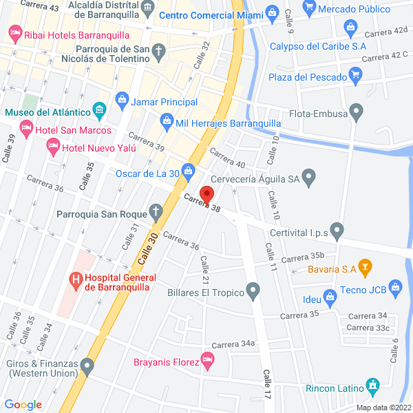 Map of J.C.V.